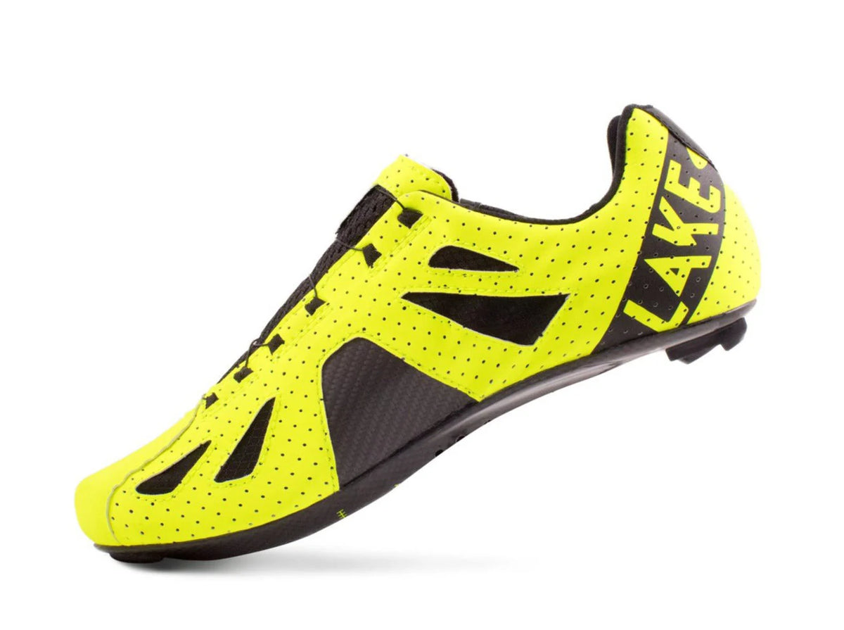 Lake CX302 Road Shoe - Narrow - HiViz Yellow-Black