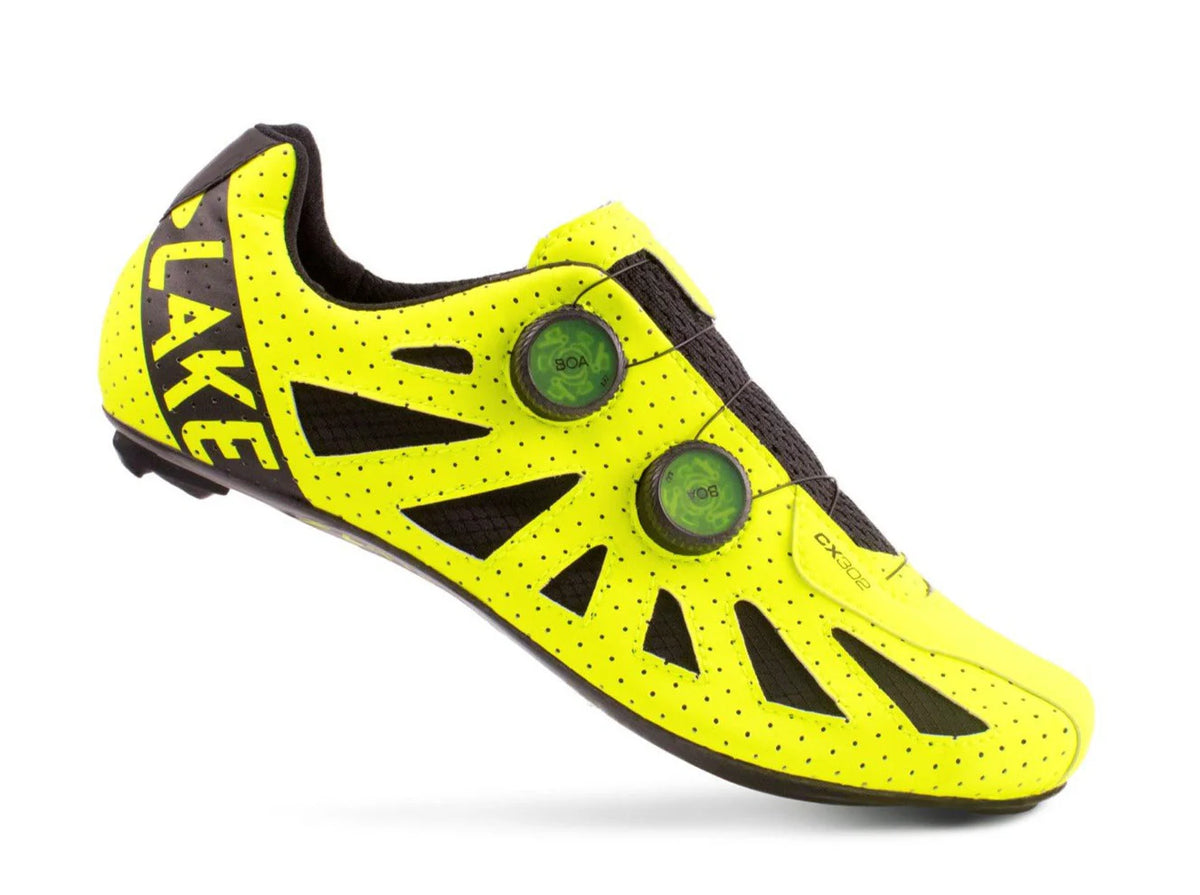 Lake CX302 Road Shoe - Narrow - HiViz Yellow-Black
