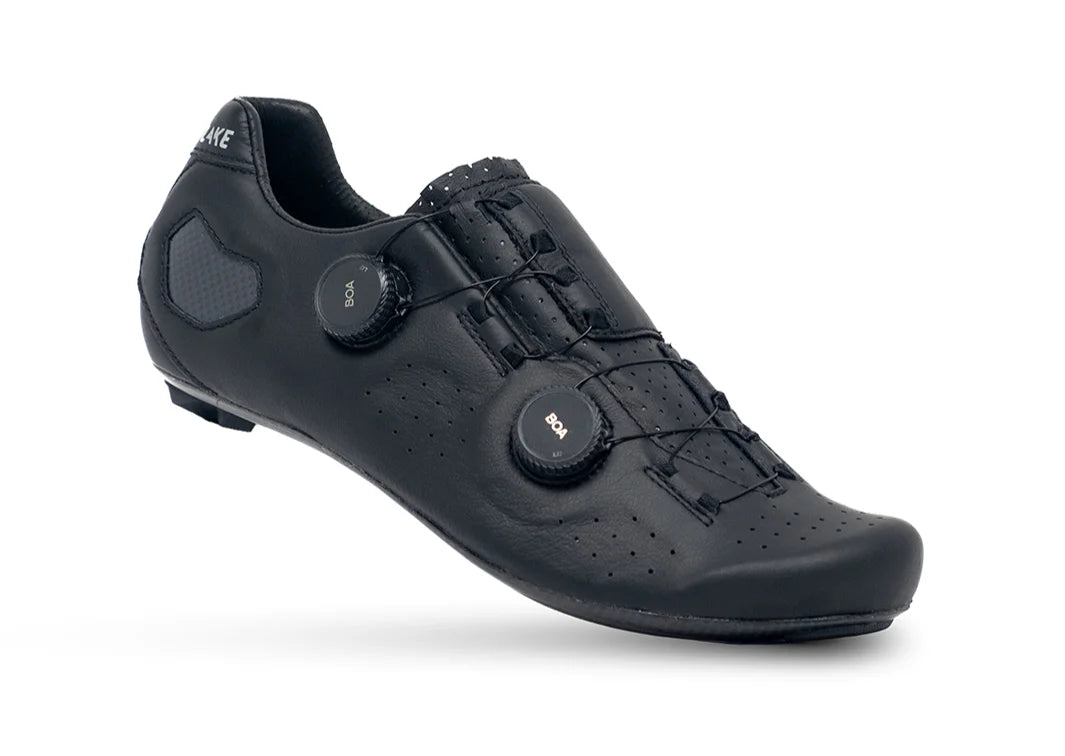 Lake CX333 Road Shoe - Narrow - Black-Silver