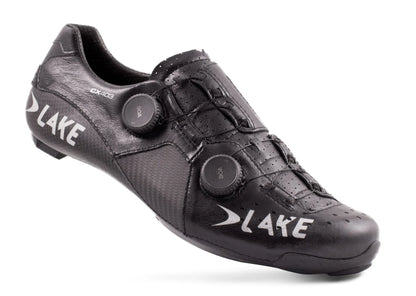 Lake CX403 Road Shoe - Wide - Black-Silver
