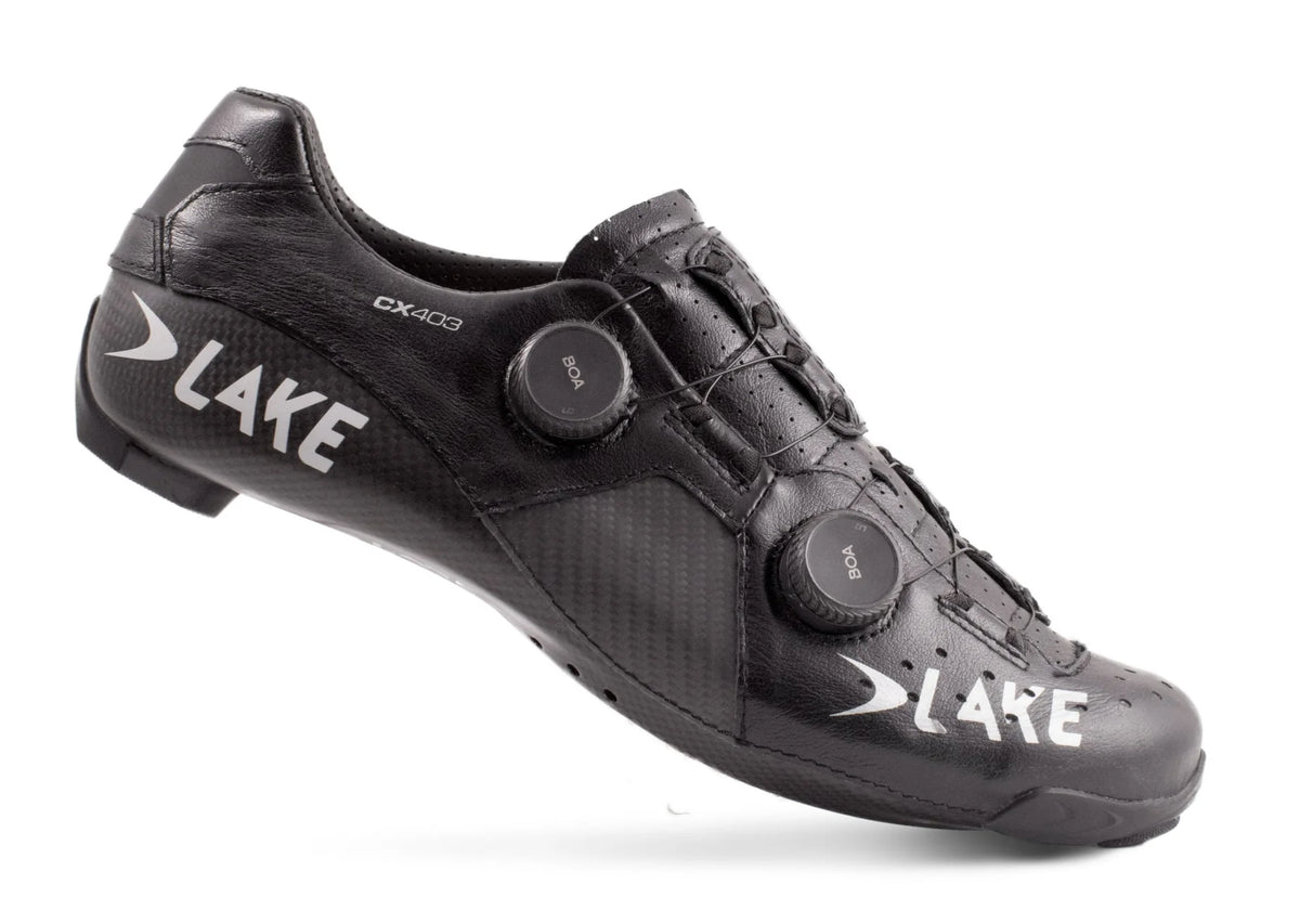 Lake CX403 Road Shoe - Black-Silver