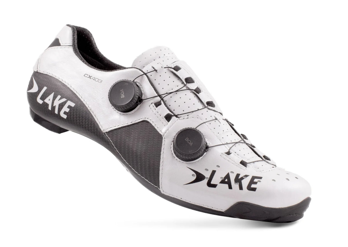 Lake CX403 SpdPly Road Shoe - White-Black