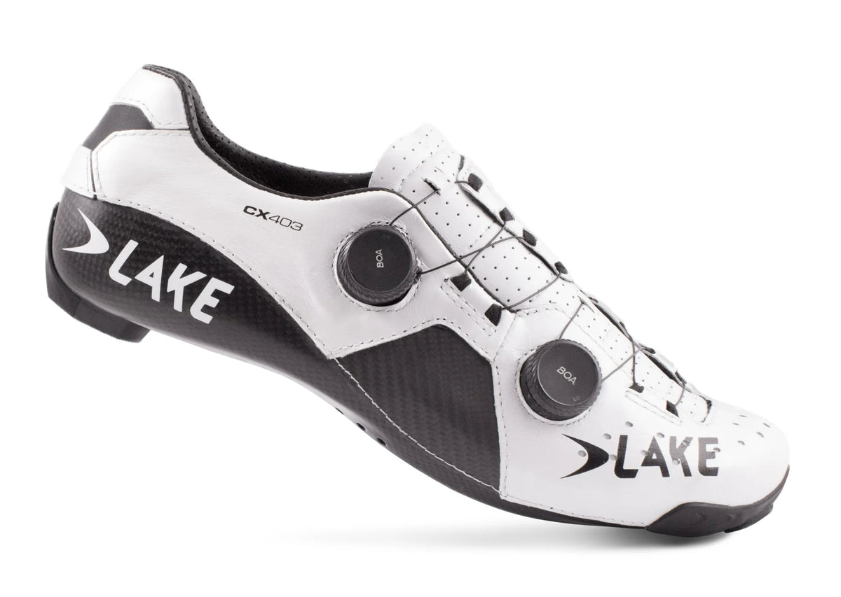 Lake CX403 SpdPly Road Shoe - White-Black