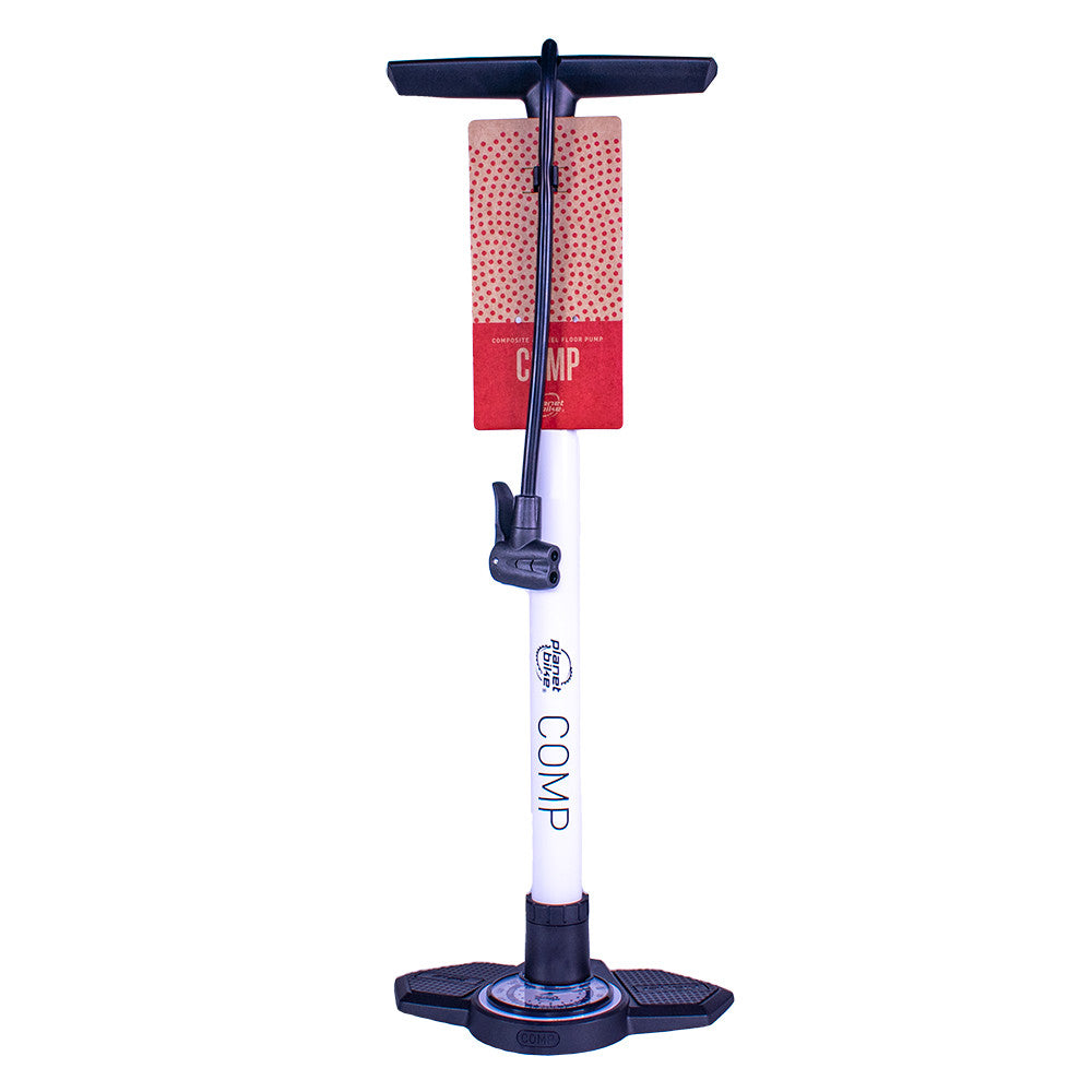 Planet bike Comp 2.0 Floor Pump - White