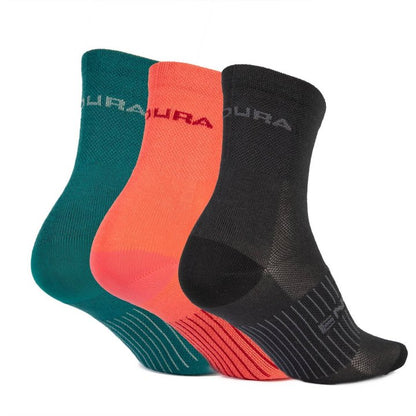 Endura Coolmax Race Sock - Triple Pack - Womens - Black
