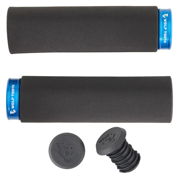 Wolf Tooth Components Lock-On Fat Paw Grip - Black-Blue