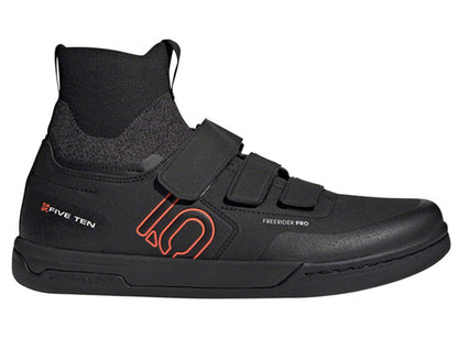 Five Ten Freerider Pro Mid VCS Flat Pedal Shoe - Core Black-Solar Red-Gray Three - 2023