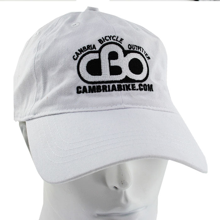 CBO Logo Brushed Twill Cotton Hat - White