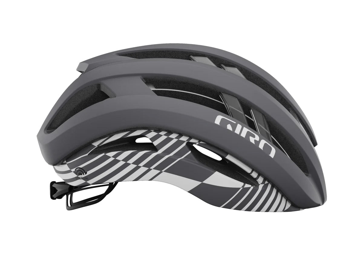 Giro Aries Spherical Road Helmet - Matt White-Charcoal Rush