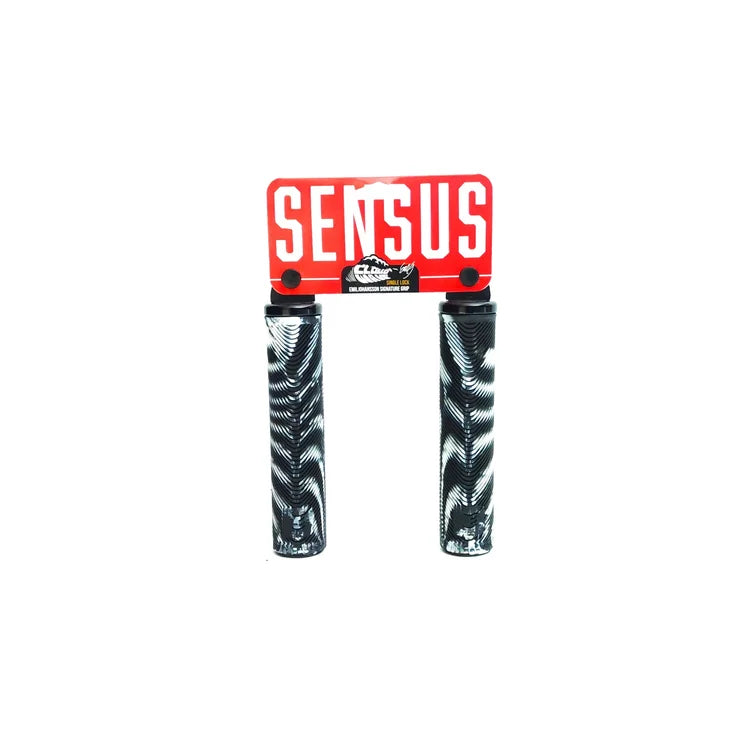 The Sensus Cloudwave Lock-On MTB Grip - EMJ Signature - Black-White Swirl
