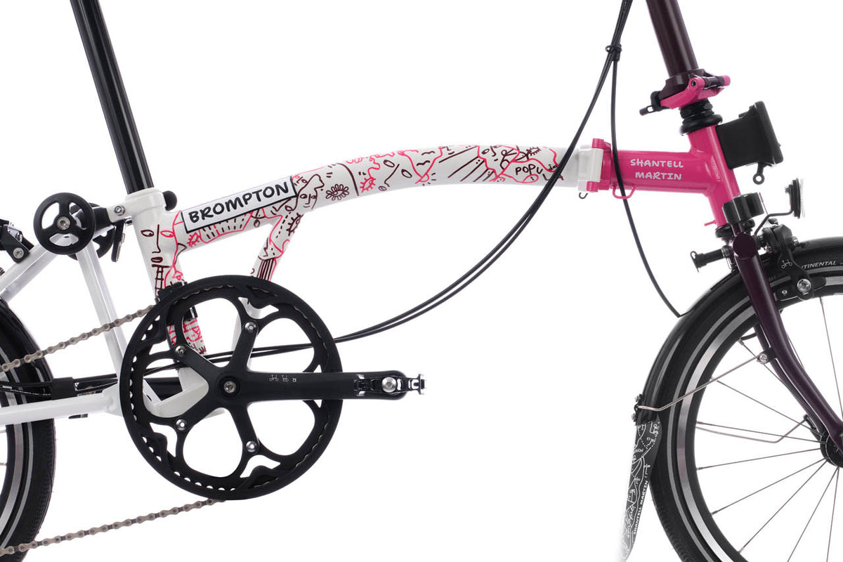 Brompton X Shantell Martin P Line 4-Speed - Gloss White