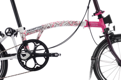 Brompton X Shantell Martin P Line 4-Speed - Gloss White