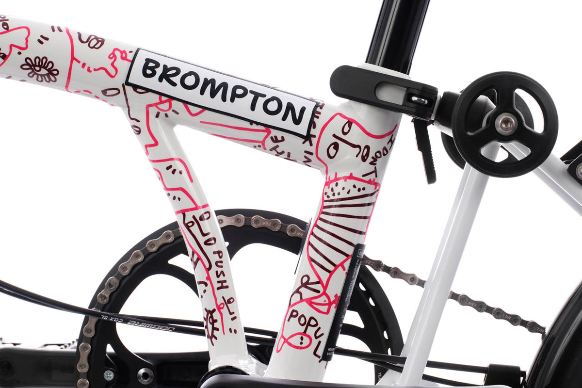 Brompton X Shantell Martin P Line 4-Speed - Gloss White