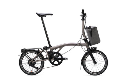 Brompton Electric T Line 4-Speed - Blasted Ti