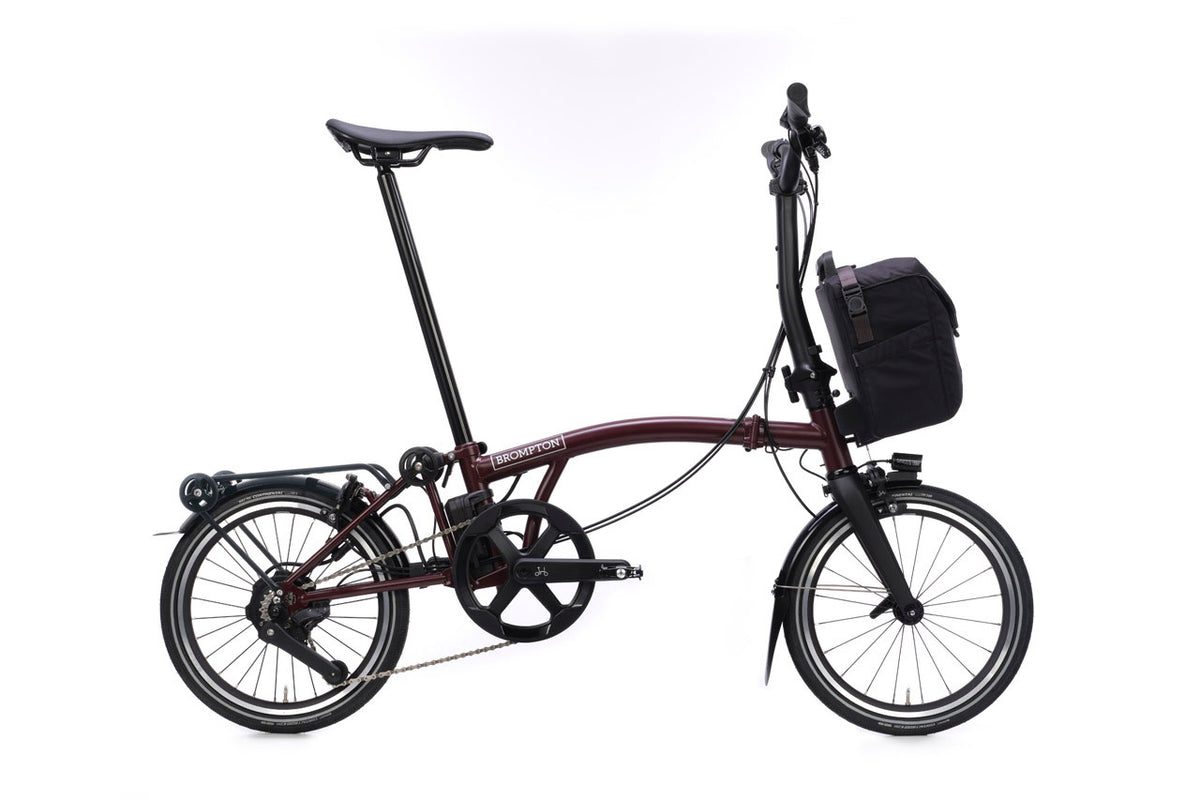Brompton Electric P Line 4-Speed - Plum Red