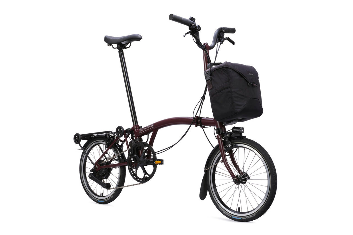 Brompton Electric C Line 4-Speed - Plum Red