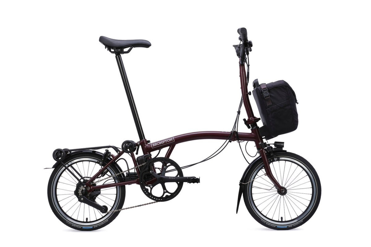 Brompton Electric C Line 4-Speed - Plum Red