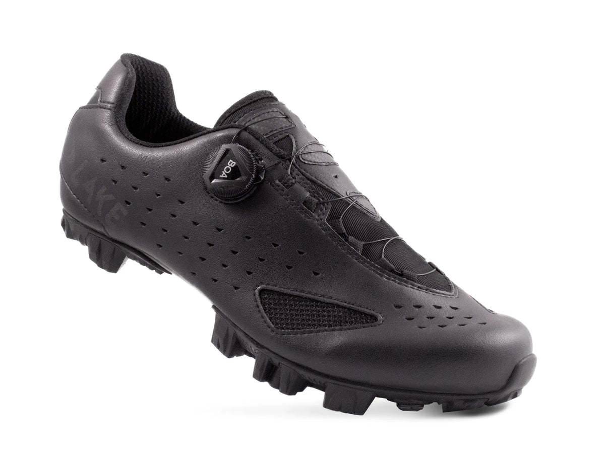 Lake MX177 MTB Shoe - Black-Black Reflective
