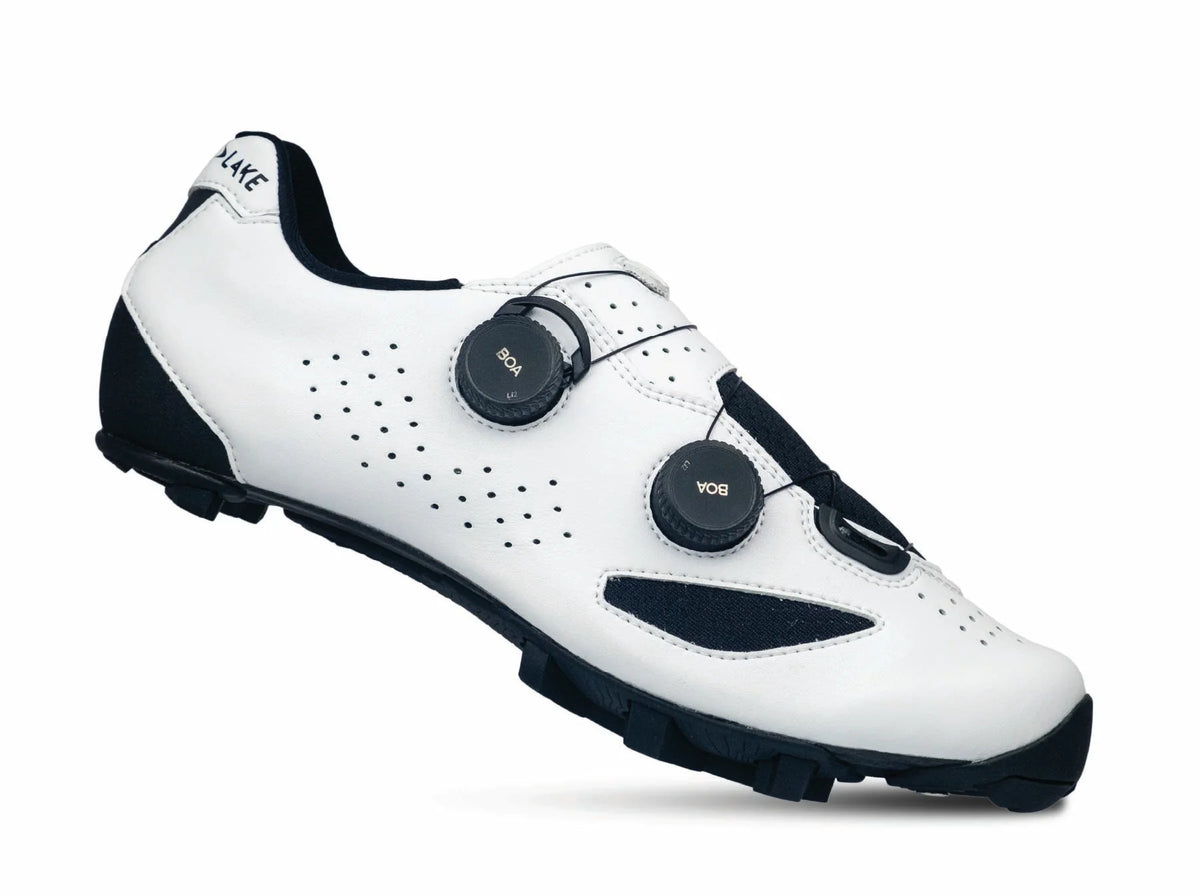 Lake MX239 Gravel Shoe - Wide - White-Black