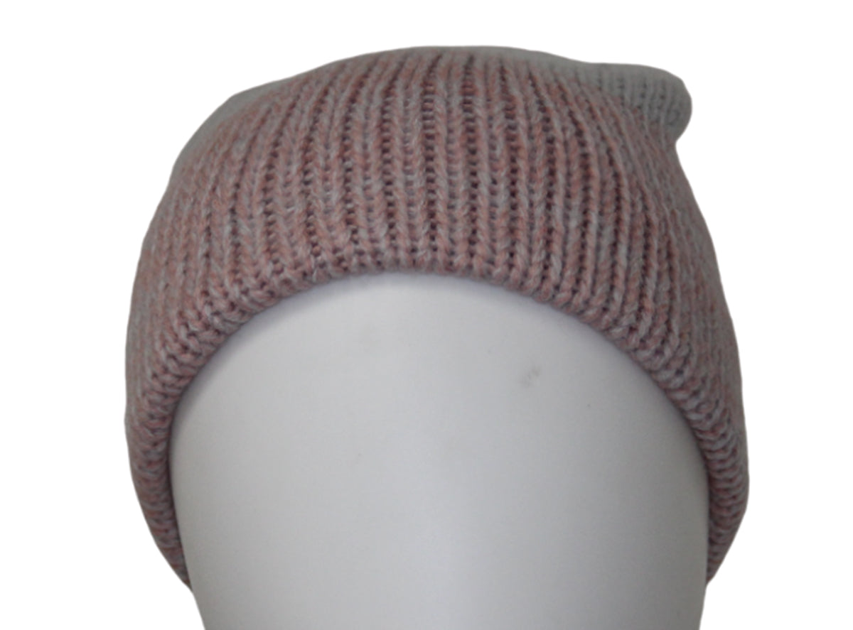 Pearl Izumi Merino Reversible Beanie - Fog-Dusty Rose Heather