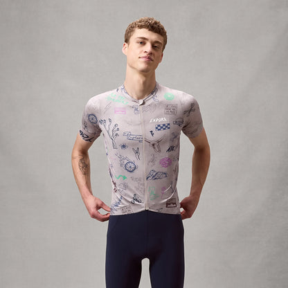 Endura Pro SL Short Sleeve Print Road Jersey - Titanium