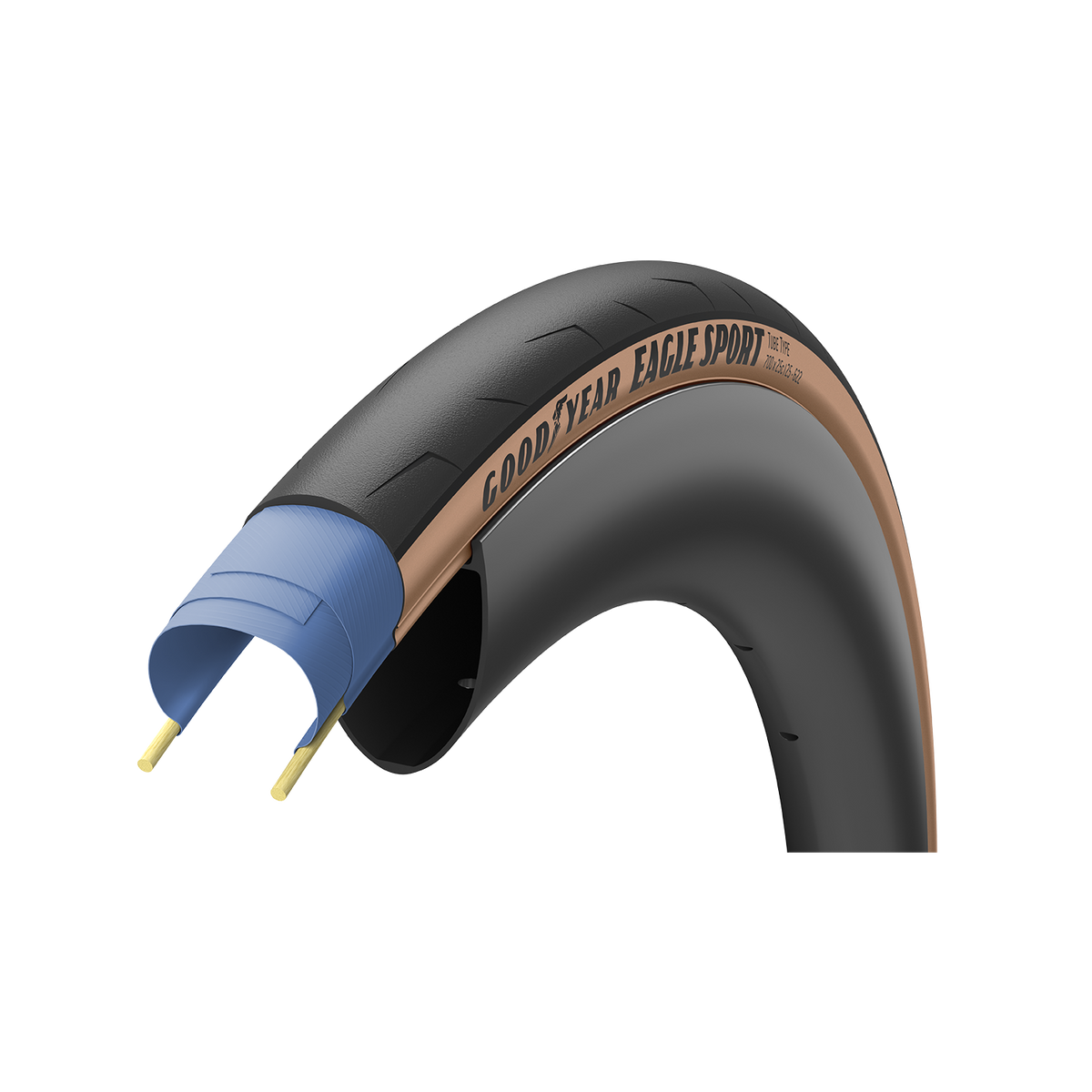 Goodyear Eagle Sport 700c Folding Road Tire - Tan