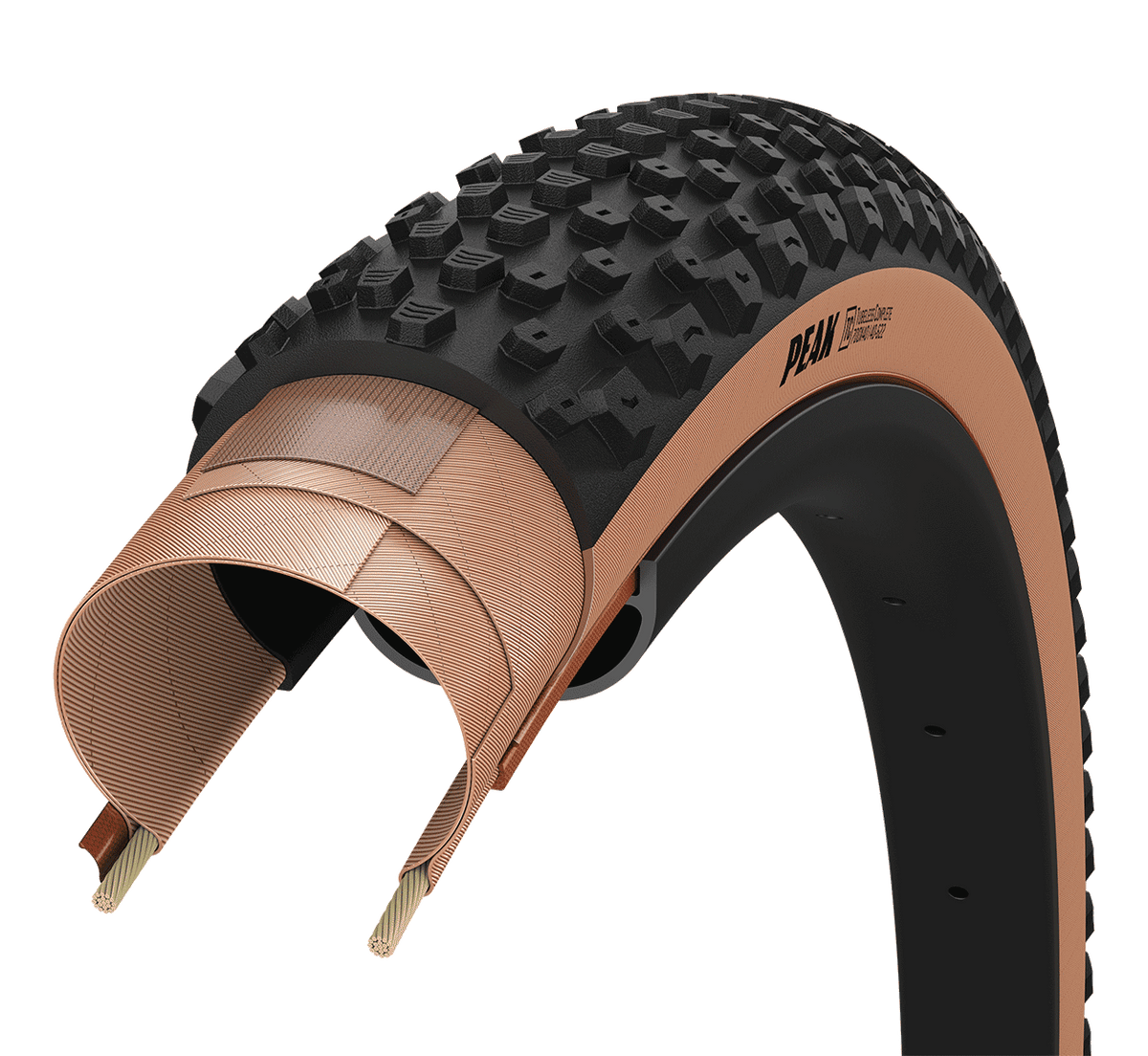 Goodyear Peak Ultimate 700c Folding Gravel Tire - Tan