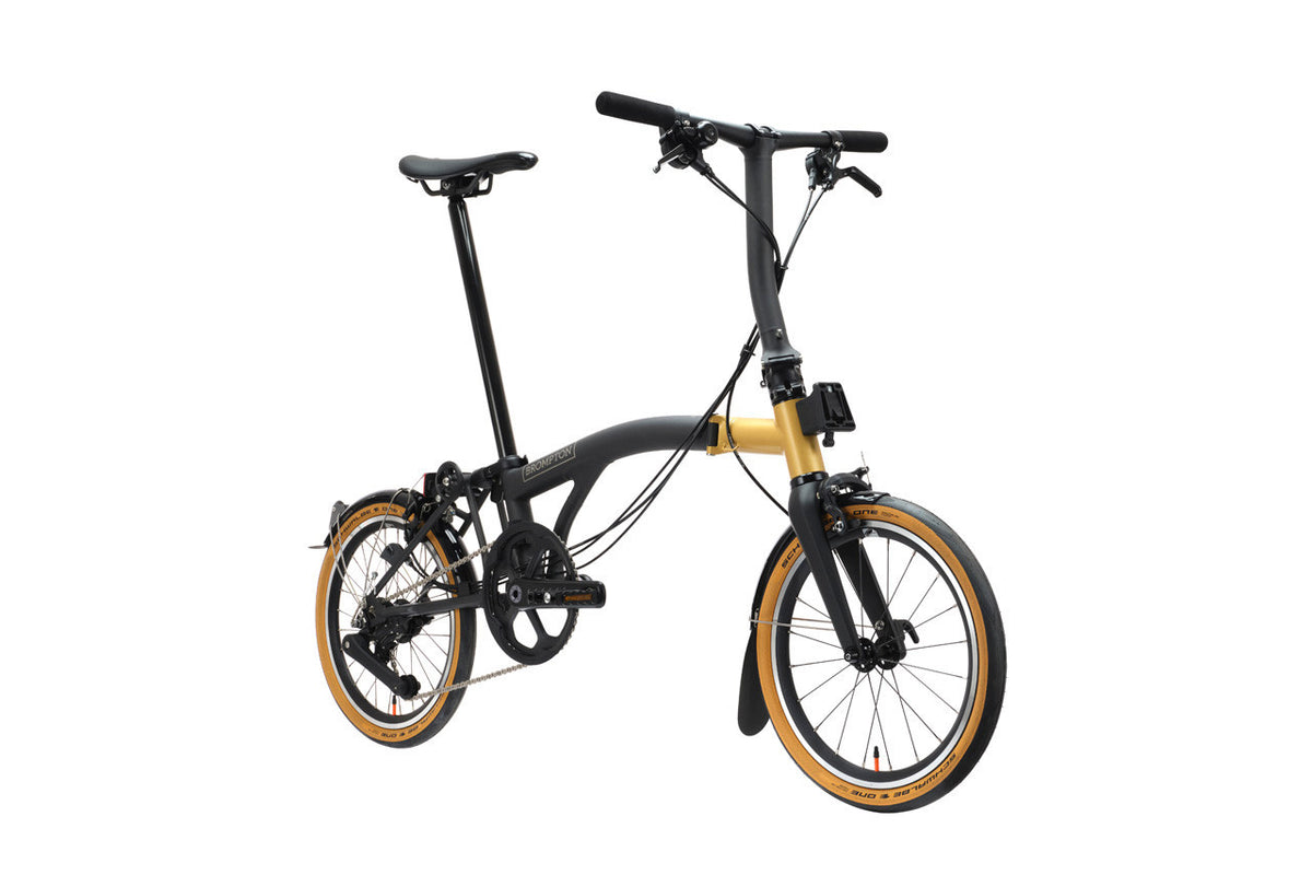 Brompton T Line 12-Speed - Ceratech - Black-Gold