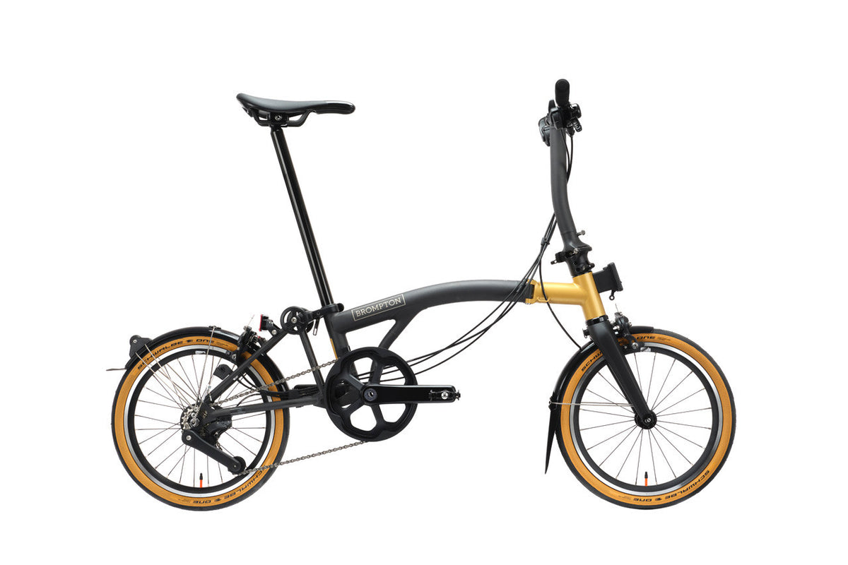 Brompton T Line 12-Speed - Ceratech - Black-Gold