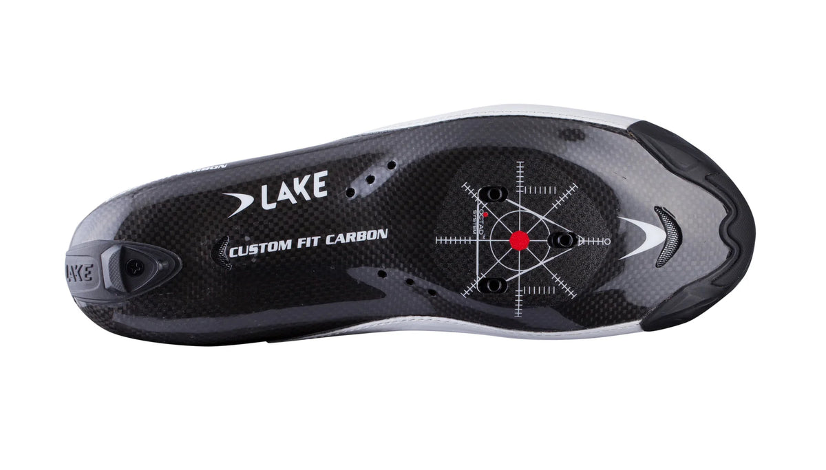 Lake CX403 Road Shoe - Wide - White-Black