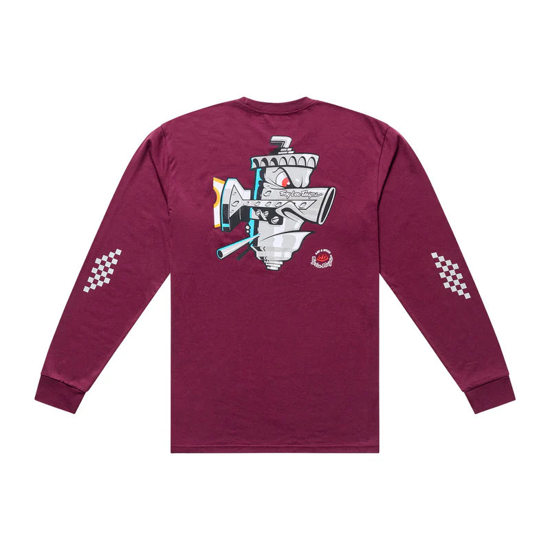 Troy Lee Designs Carb Long Sleeve Tee - Sangria