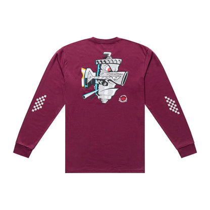 Troy Lee Designs Carb Long Sleeve Tee - Sangria