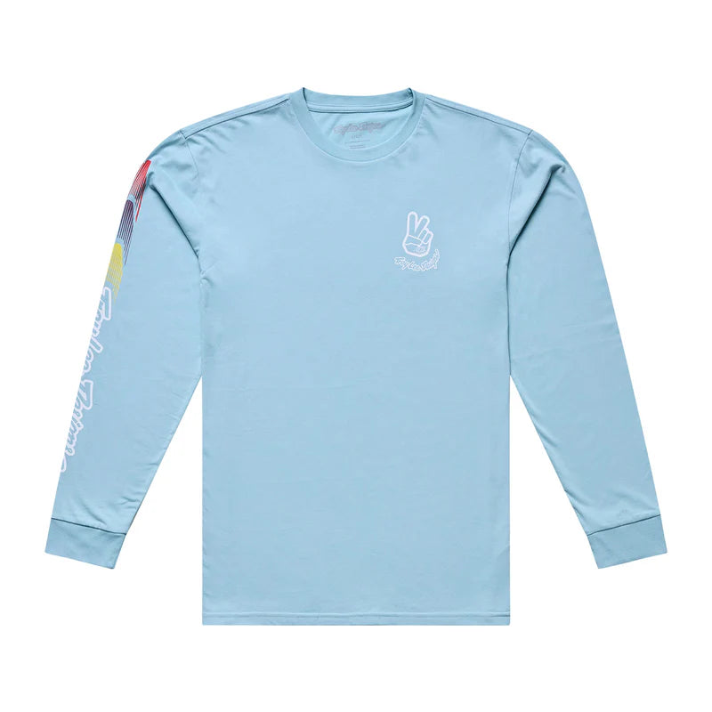 Troy Lee Designs Deuces Long Sleeve Tee - Dawn Blue