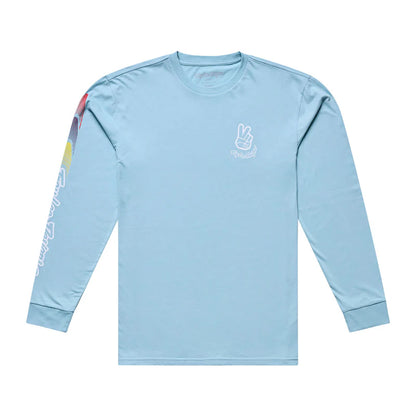 Troy Lee Designs Deuces Long Sleeve Tee - Dawn Blue