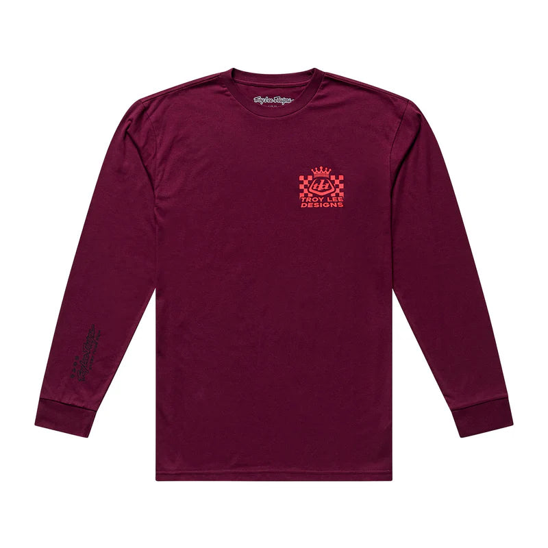 Troy Lee Designs Friday Night Long Sleeve Tee - Sangria