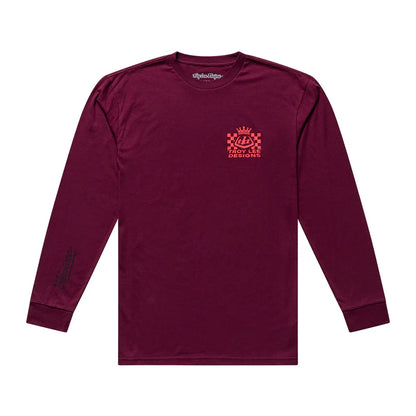 Troy Lee Designs Friday Night Long Sleeve Tee - Sangria