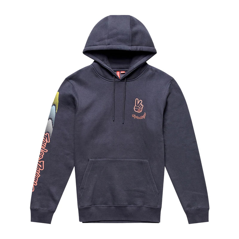 Troy Lee Designs Pullover Hoodie - Peace Out - Carbon-Black
