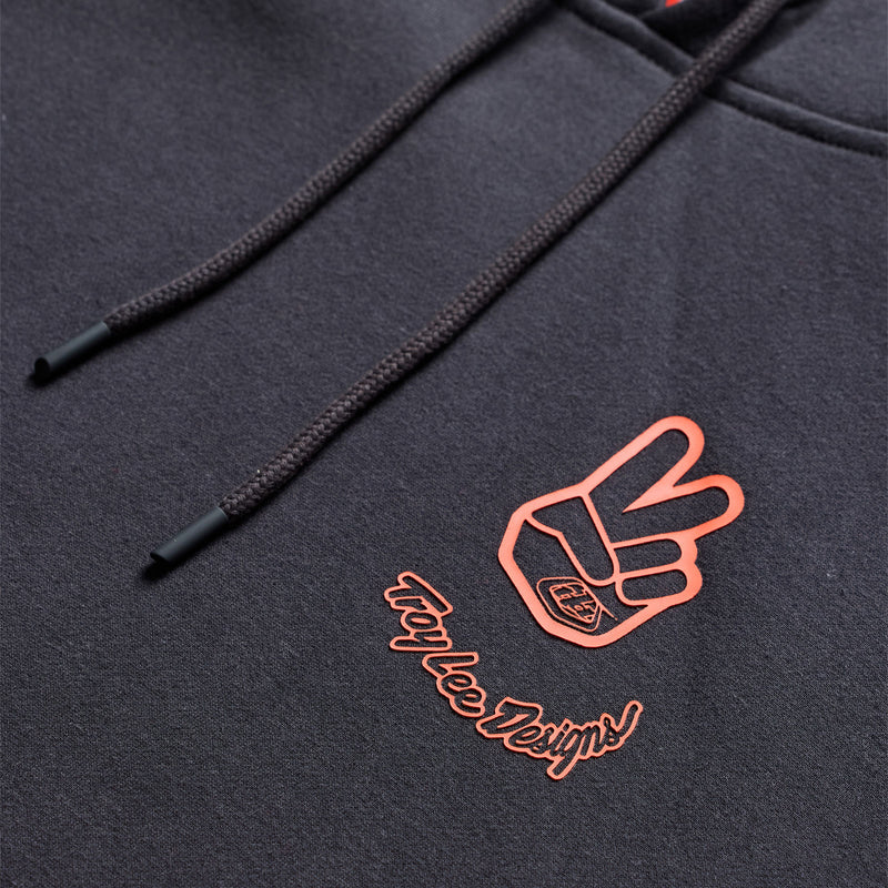 Troy Lee Designs Pullover Hoodie - Peace Out - Carbon-Black