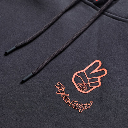 Troy Lee Designs Pullover Hoodie - Peace Out - Carbon-Black