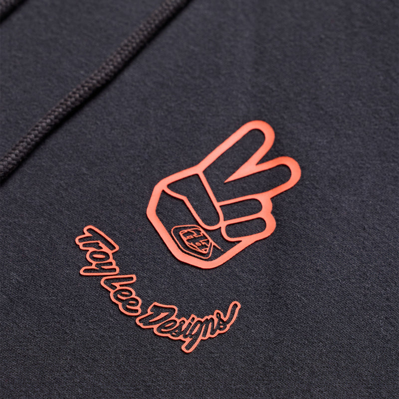 Troy Lee Designs Pullover Hoodie - Peace Out - Carbon-Black