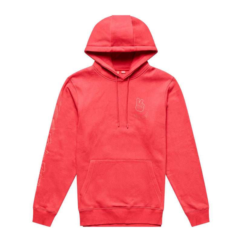 Troy Lee Designs Pullover Hoodie - Peace Out - Scarlet