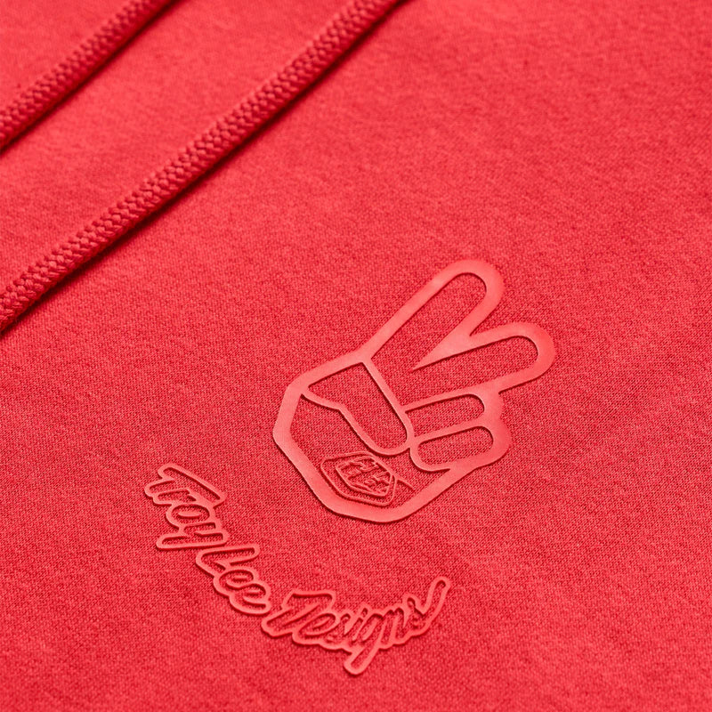 Troy Lee Designs Pullover Hoodie - Peace Out - Scarlet