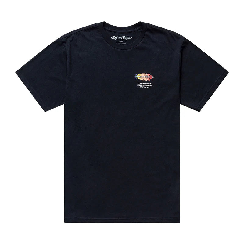 Troy Lee Designs Feathers Short Sleeve Tee - Youth - Black-Black