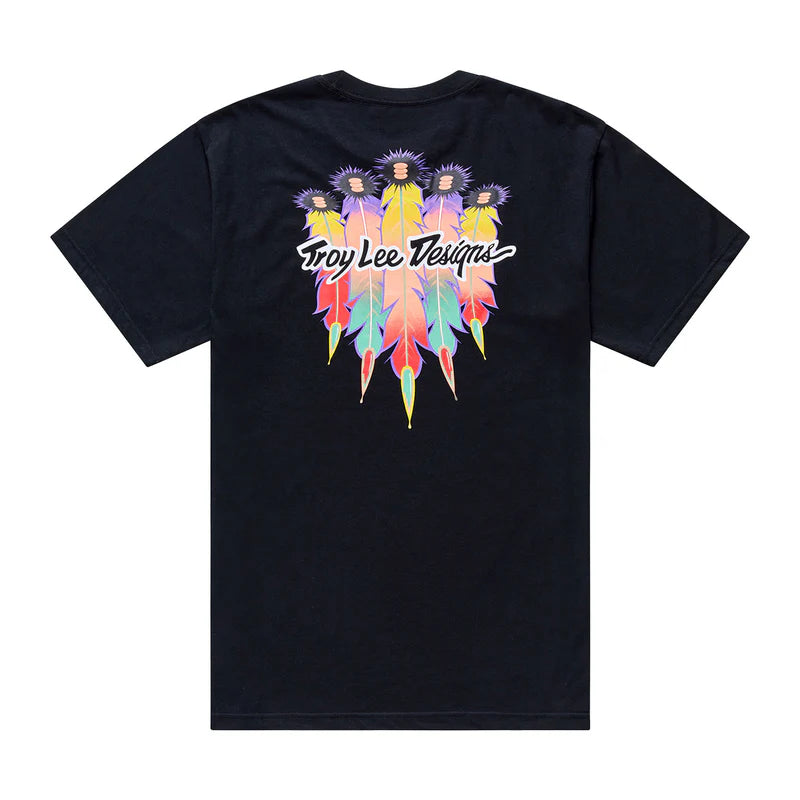 Troy Lee Designs Feathers Short Sleeve Tee - Black-Black