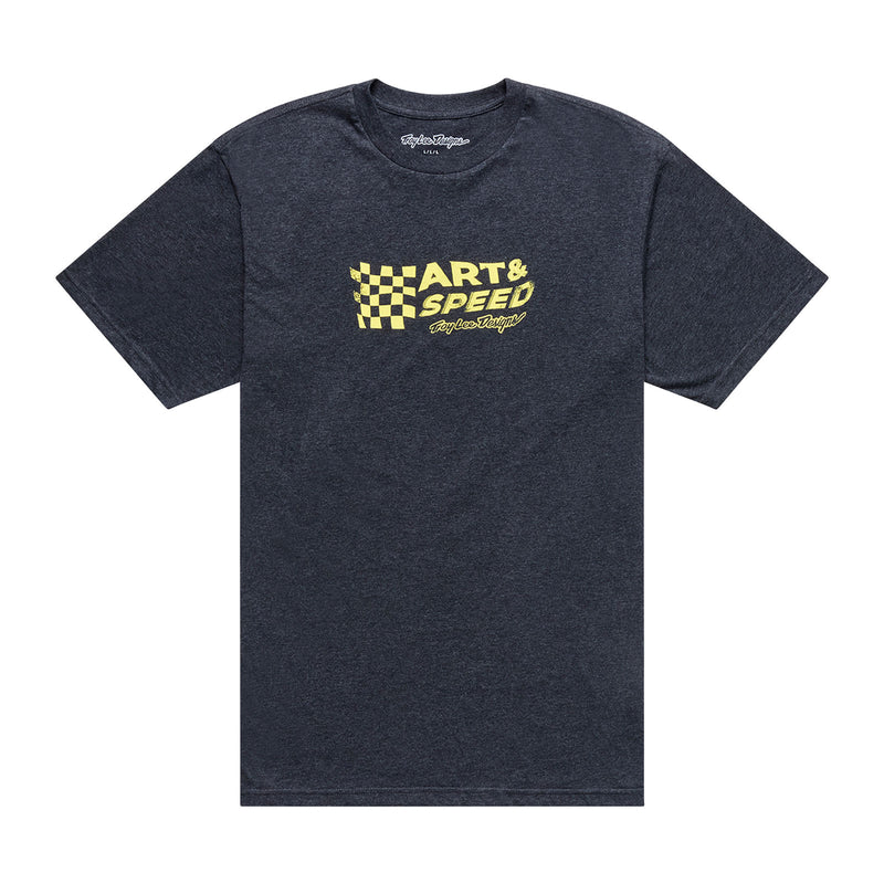 Troy Lee Designs Finish Line Short Sleeve Tee - Black Heather
