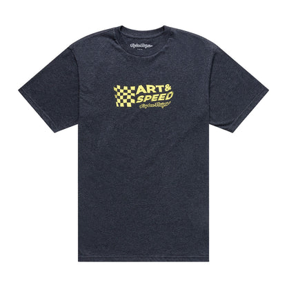 Troy Lee Designs Finish Line Short Sleeve Tee - Black Heather