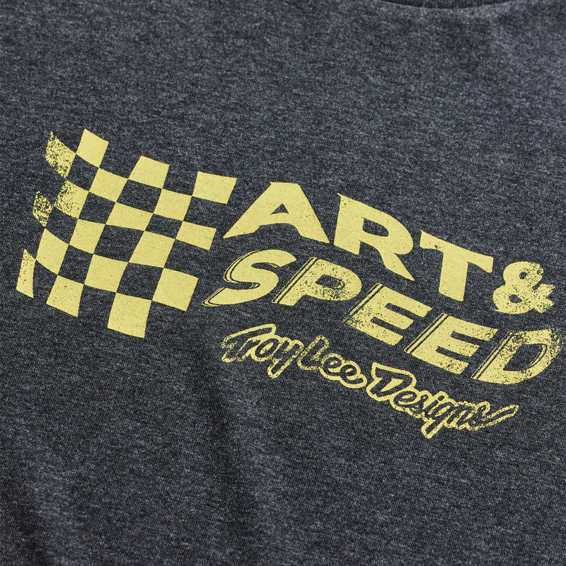 Troy Lee Designs Finish Line Short Sleeve Tee - Black Heather
