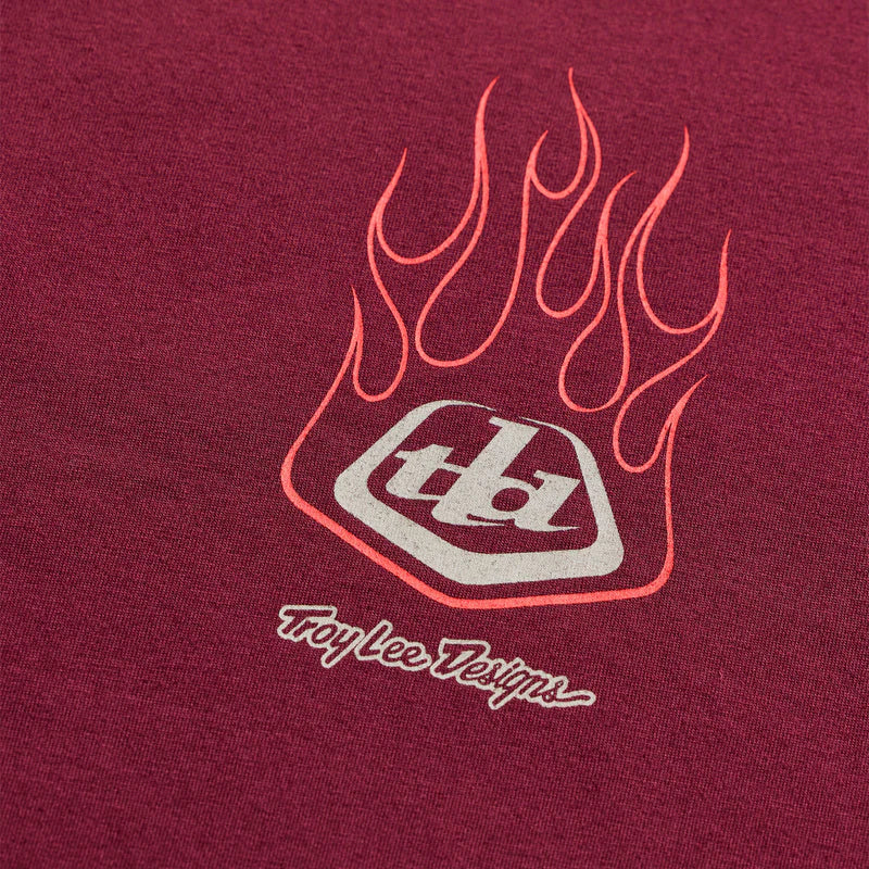 Troy Lee Designs Flame2 Short Sleeve Tee - Sangria