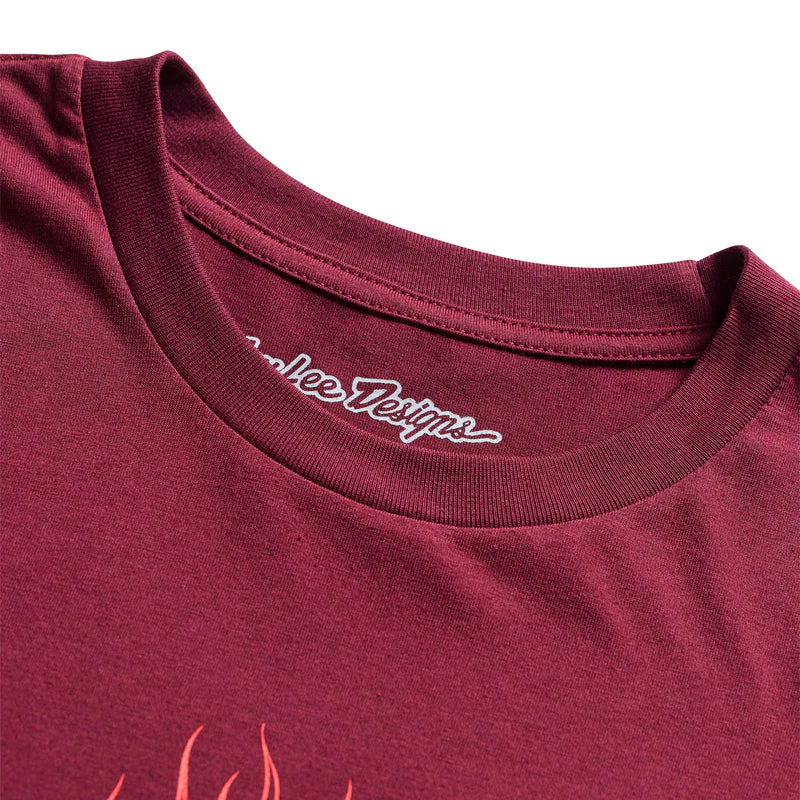 Troy Lee Designs Flame2 Short Sleeve Tee - Sangria