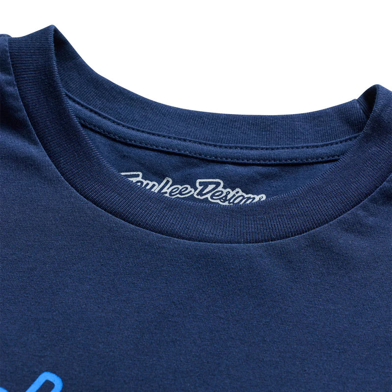 Troy Lee Designs Signature Short Sleeve Tee - Navy-Aero Blue